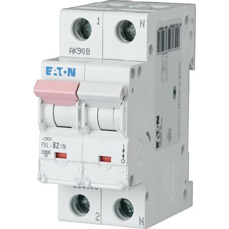 Eaton xPole - PXL PXL Miniature Circuit Breaker, 1-Pole, 2A, Type C, 230V ac AC, 10 kA Breaking Capacity