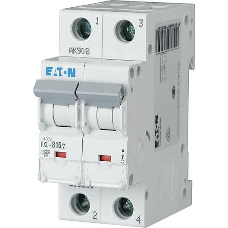 Eaton xPole PXL Miniature Circuit Breaker, 2-Pole, 16A, Type B, 400V ac AC, 48 V dc DC, 10 kA Breaking Capacity