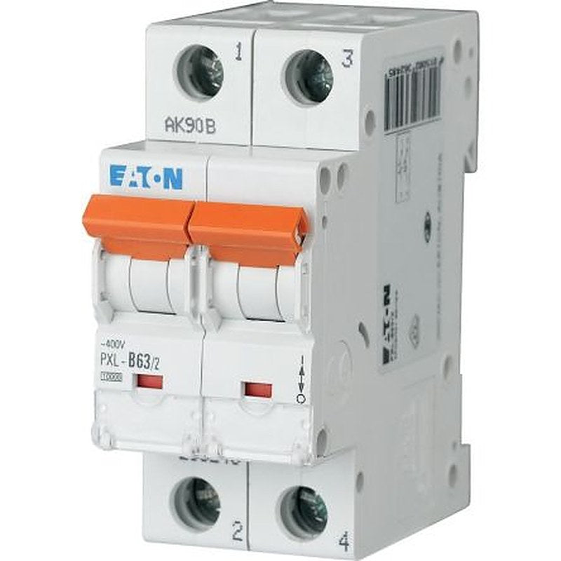Eaton xPole - PXL PXL Miniature Circuit Breaker, 2-Pole, 63A, Type C, 400V ac AC, 10 kA Breaking Capacity