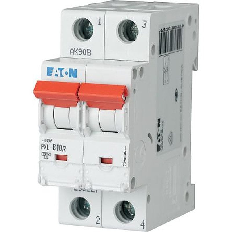 Eaton xPole - PXL PXL Miniature Circuit Breaker, 2-Pole, 10A, Type D, 400V ac AC, 10 kA Breaking Capacity