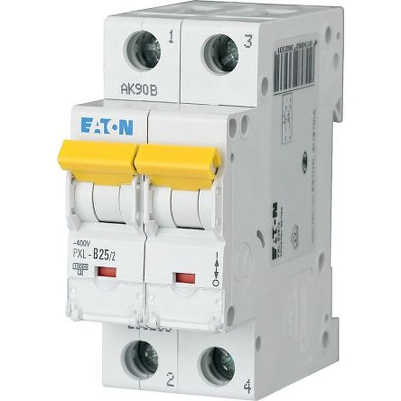 Eaton xPole - PXL PXL Miniature Circuit Breaker, 2-Pole, 25A, Type D, 400V ac AC, 10 kA Breaking Capacity