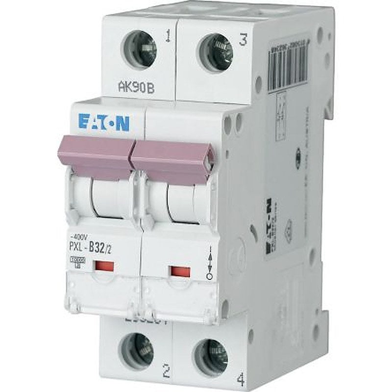 Eaton xPole - PXL PXL Miniature Circuit Breaker, 2-Pole, 32A, Type D, 400V ac AC, 10 kA Breaking Capacity