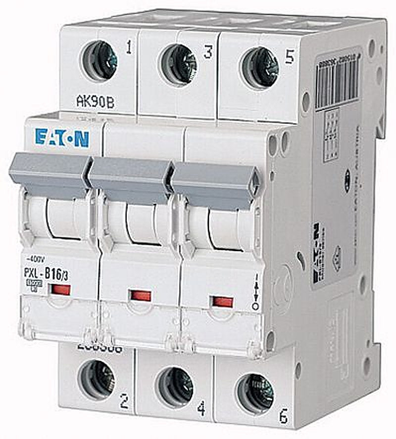Eaton xPole PXL Miniature Circuit Breaker, 3-Pole, 16A, Type B, 400V ac AC, 48 V dc DC, 10 kA Breaking Capacity
