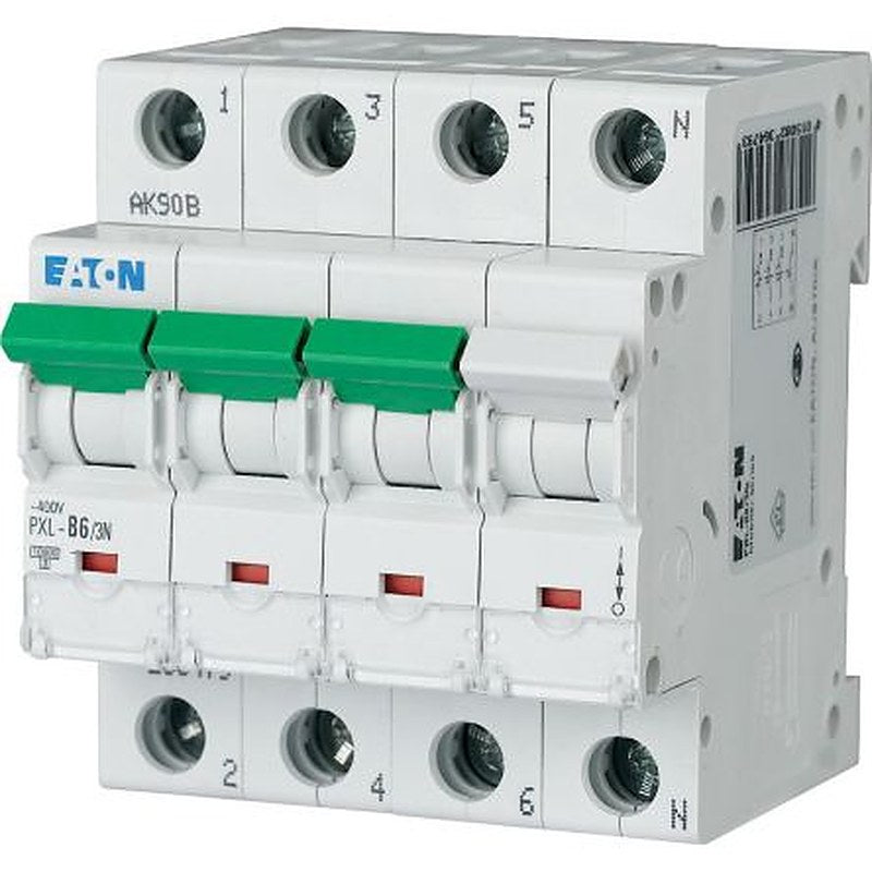 Eaton xPole - PXL PXL Miniature Circuit Breaker, 3-Pole, 6A, Type B, 400V ac AC, 10 kA Breaking Capacity
