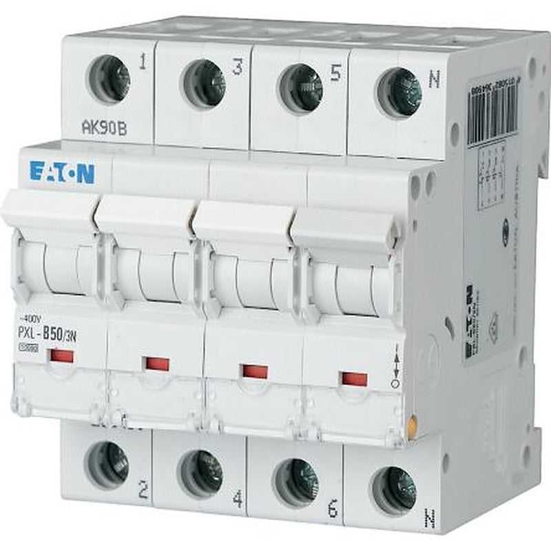 Eaton xPole - PXL PXL Miniature Circuit Breaker, 3-Pole, 50A, Type B, 400V ac AC, 10 kA Breaking Capacity