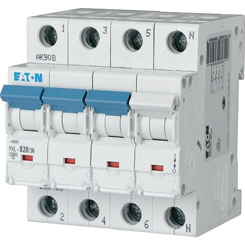 Eaton xPole - PXL PXL Miniature Circuit Breaker, 3-Pole, 20A, Type D, 400V ac AC, 10 kA Breaking Capacity