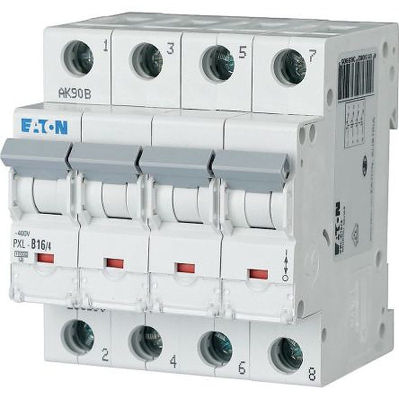 Eaton xPole - PXL PXL Miniature Circuit Breaker, 4-Pole, 16A, Type B, 400V ac AC, 10 kA Breaking Capacity