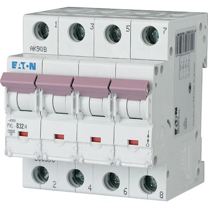 Eaton xPole - PXL PXL Miniature Circuit Breaker, 4-Pole, 32A, Type B, 400V ac AC, 10 kA Breaking Capacity