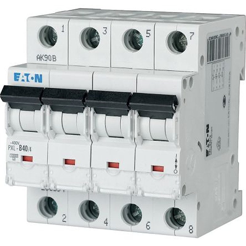 Eaton xPole - PXL PXL Miniature Circuit Breaker, 4-Pole, 40A, Type B, 400V ac AC, 10 kA Breaking Capacity