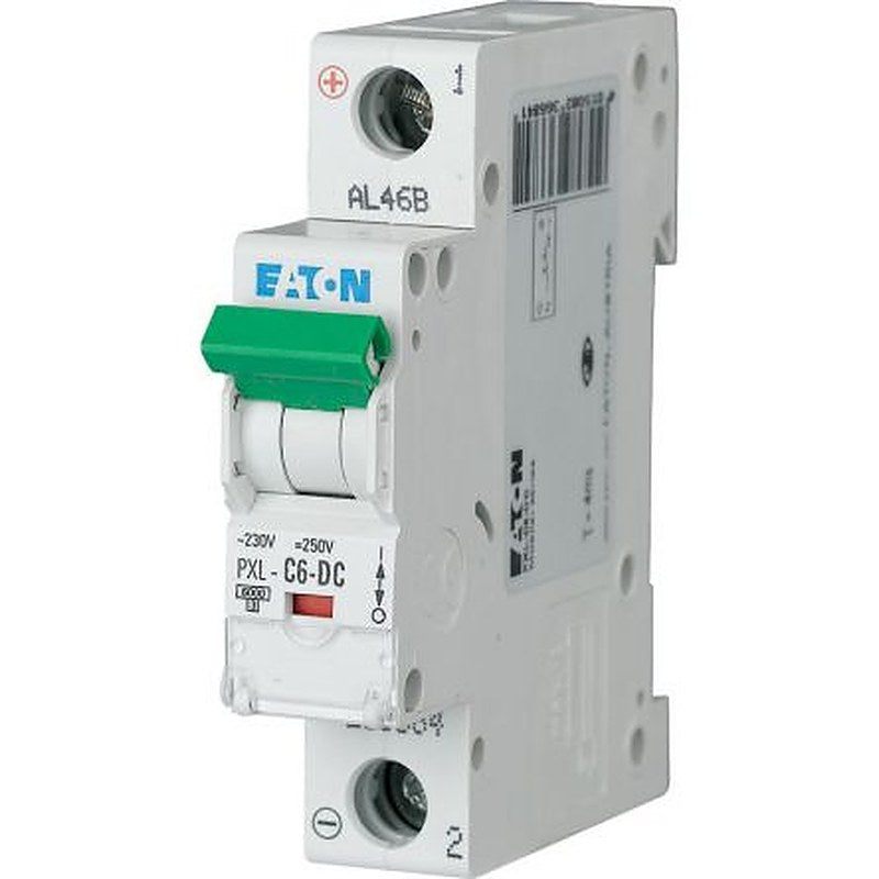 Eaton xPole - PXL PXL Miniature Circuit Breaker, 1-Pole, 6A, Type C, 440V ac AC, 48 V dc DC, 10 kA Breaking Capacity