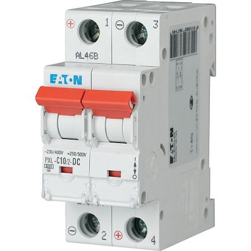 Eaton xPole - PXL PXL Miniature Circuit Breaker, 2-Pole, 10A, Type C, 440V ac AC, 48 V dc DC, 10 kA Breaking Capacity