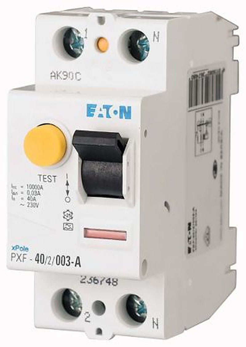 Eaton PXF Series Residual Current Circuit Breaker, 25A, 2-Pole, 100 mA, Type A, 10 kA 230V ac