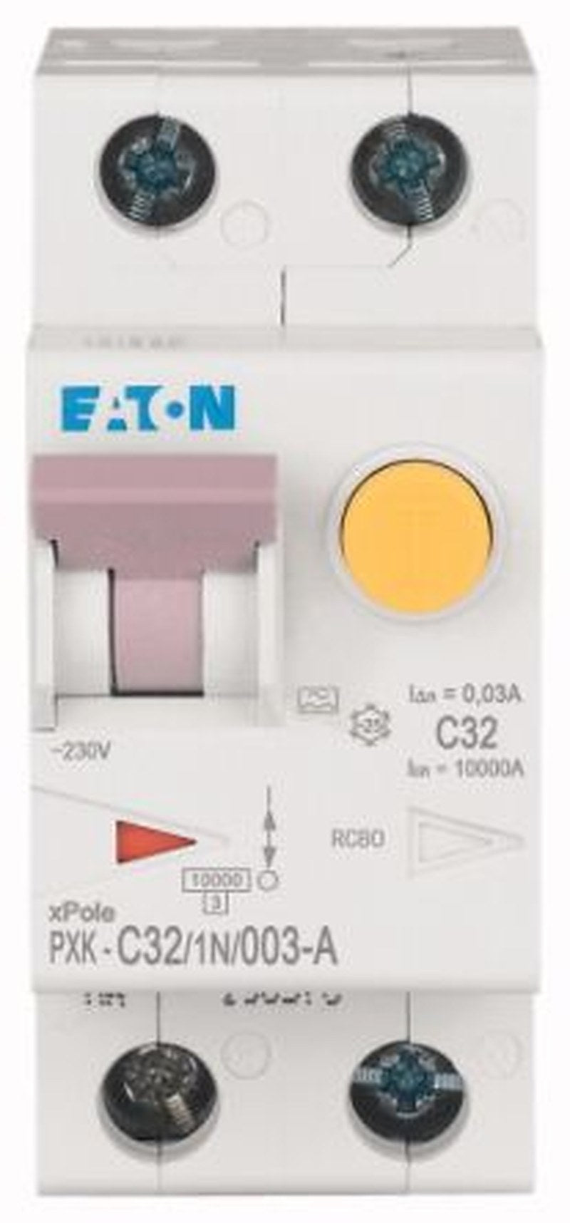 Eaton Residual Current Circuit Breaker with Overload Protection, 32A Current Rating, 1-Pole, 30 mA Trip Sensitivity,
