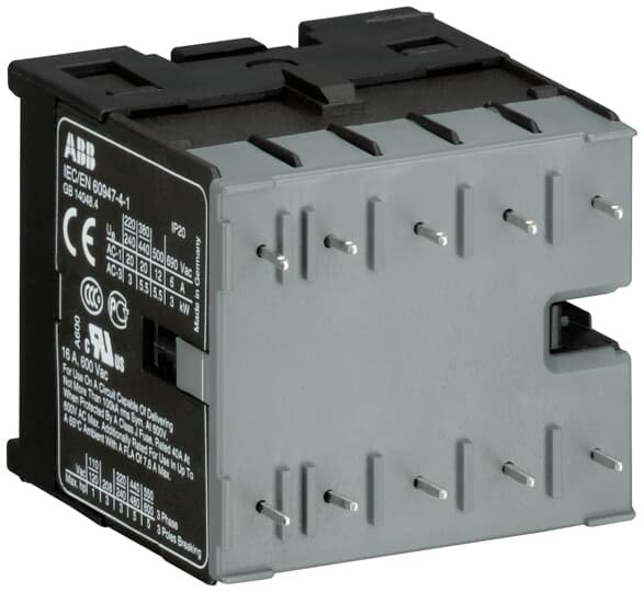 ABB Series B Contactor, 20A Contact Current Rating, 220V Coil Voltage - GJL1213009R0104 This contactor is a versatile control unit designed for efficient load management. With a compact format, it supports 3 poles and operates at a current rating of 20A. Its dimensions are 47.7mm x 47.5mm x 47.7mm, making it ideal for installations where space is limited. The device provides reliable control in both residential and industrial settings. Features & Benefits • Operates at a coil voltage of 220V, 690V ac and V 