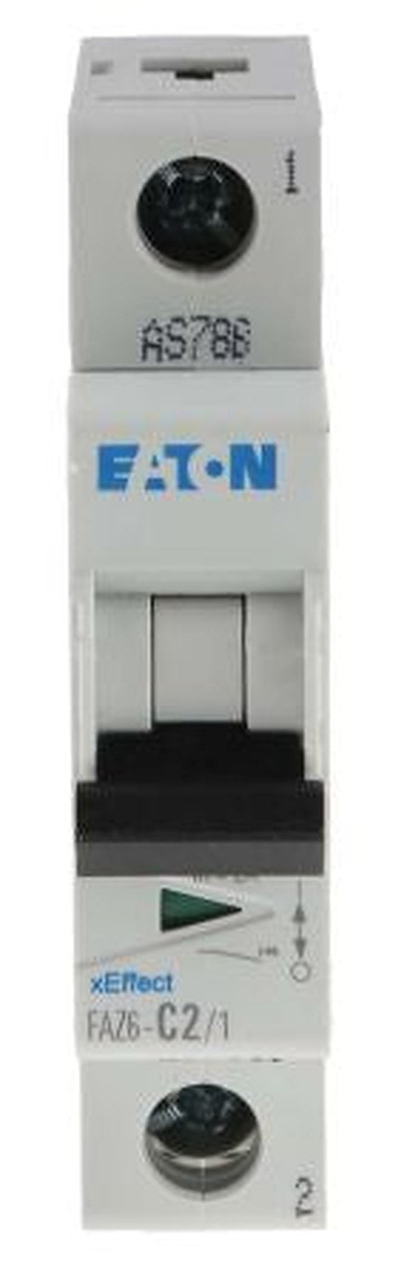 Eaton xEffect FAZ6 Miniature Circuit Breaker, 1-Pole, 2A, Type C, 400V ac AC, 6 kA Breaking Capacity
