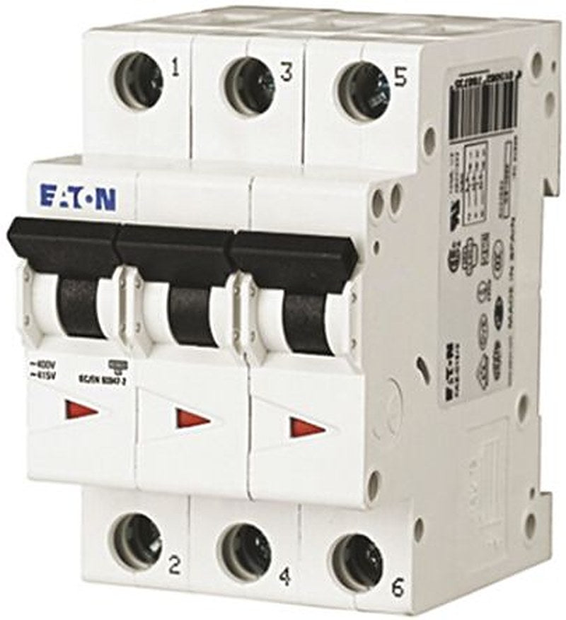 Eaton xEffect FAZ / FAZ6 Miniature Circuit Breaker, 3-Pole, 32A, Type B, 400V ac AC, 6 kA Breaking Capacity