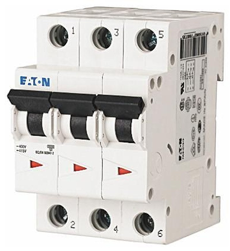 Eaton xEffect xEffect Miniature Circuit Breaker, 3-Pole, 1A, Type C, 400V ac AC, 6 kA Breaking Capacity