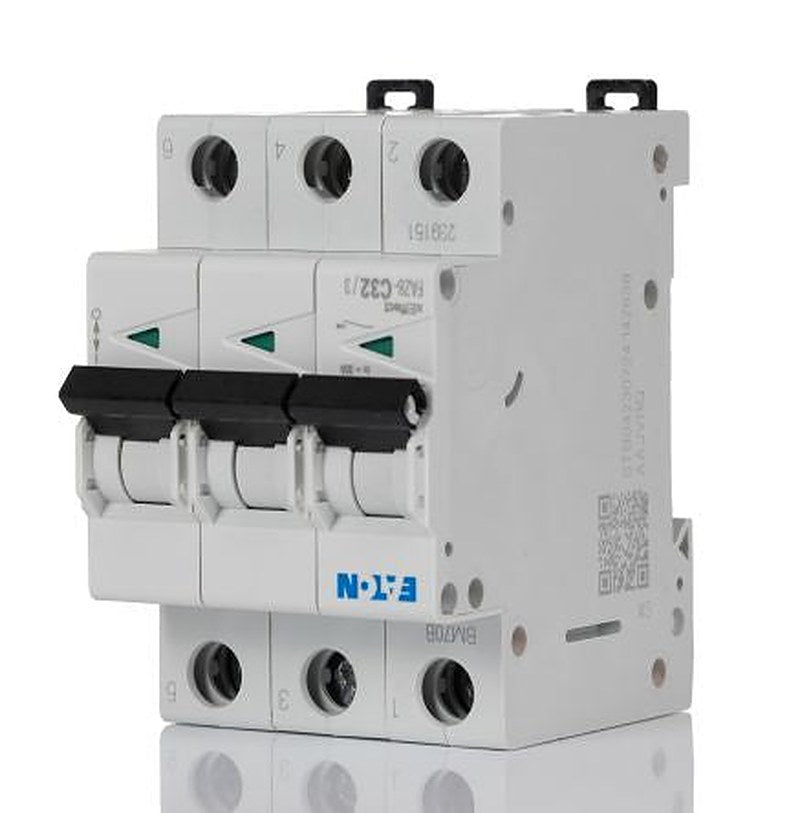 Eaton xEffect xEffect Miniature Circuit Breaker, 3-Pole, 32A, Type C, 400V ac AC, 6 kA Breaking Capacity
