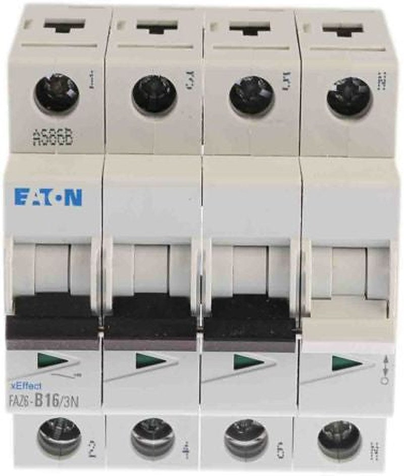 Eaton xEffect FAZ / FAZ6 Miniature Circuit Breaker, 16A, Type B, 400V ac AC, 6 kA Breaking Capacity