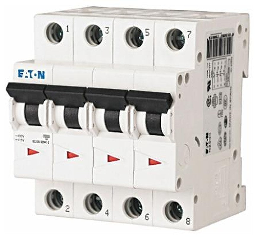 Eaton xEffect FAZ / FAZ6 Miniature Circuit Breaker, 4-Pole, 50A, Type B, 400V ac AC, 6 kA Breaking Capacity