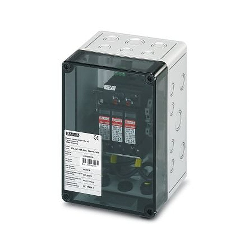 Phoenix Contact SOL-SC-1ST-0-DC-1MPPT-2001 Series Polycarbonate Junction Box, IP65, 111 mm, 130mm 180 mm