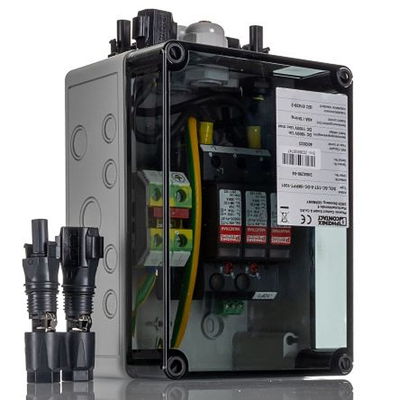 Phoenix Contact 24 Series Black Polycarbonate Junction Box, IP65, 111 mm, 130mm 180 mm
