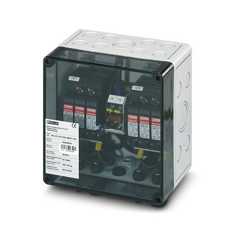 Phoenix Contact SOL-SC-1ST-0-DC-2MPPT-1001 Series Polycarbonate Junction Box, IP65, 111 mm, 180mm 180 mm