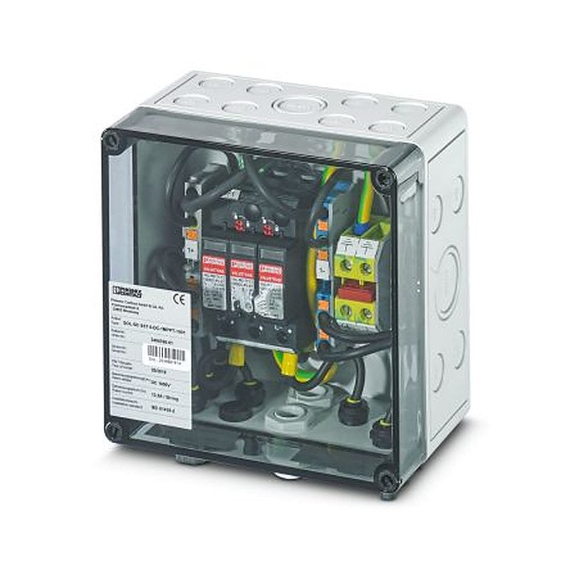 Phoenix Contact SOL-SC Series Transparent, Grey Polycarbonate Junction Box, IP65, 180 mm, 180mm 111 mm
