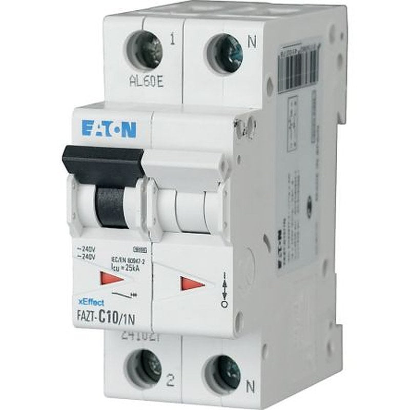 Eaton xEffect FAZ Miniature Circuit Breaker, 1-Pole, 16A, Type B, 230V ac AC, 60 V dc DC, 7.5 kA Breaking Capacity