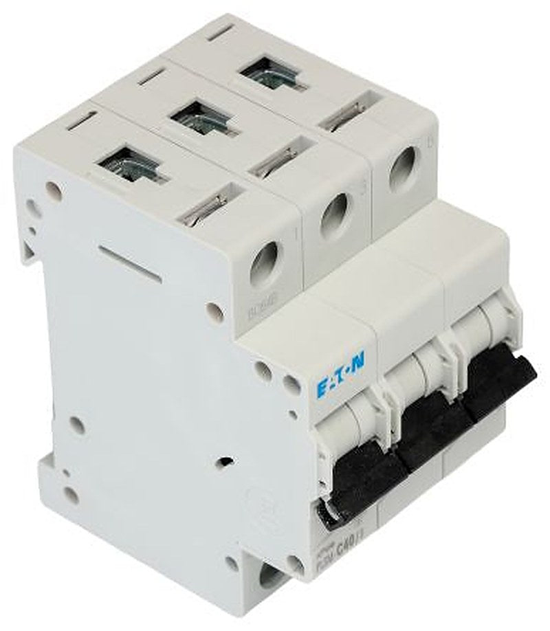 Eaton xPole PL Miniature Circuit Breaker, 3-Pole, 40A, Type C, 48 V dc DC, 10 kA Breaking Capacity