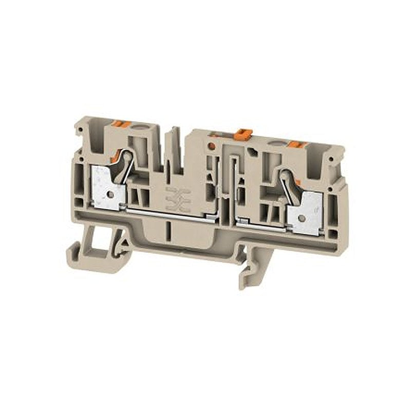 Weidmüller 2429850000 ADT Series Test Disconnect Terminal Block Dark Beige, 4mm², 1-Level, Push-in, IECEx/ATEX