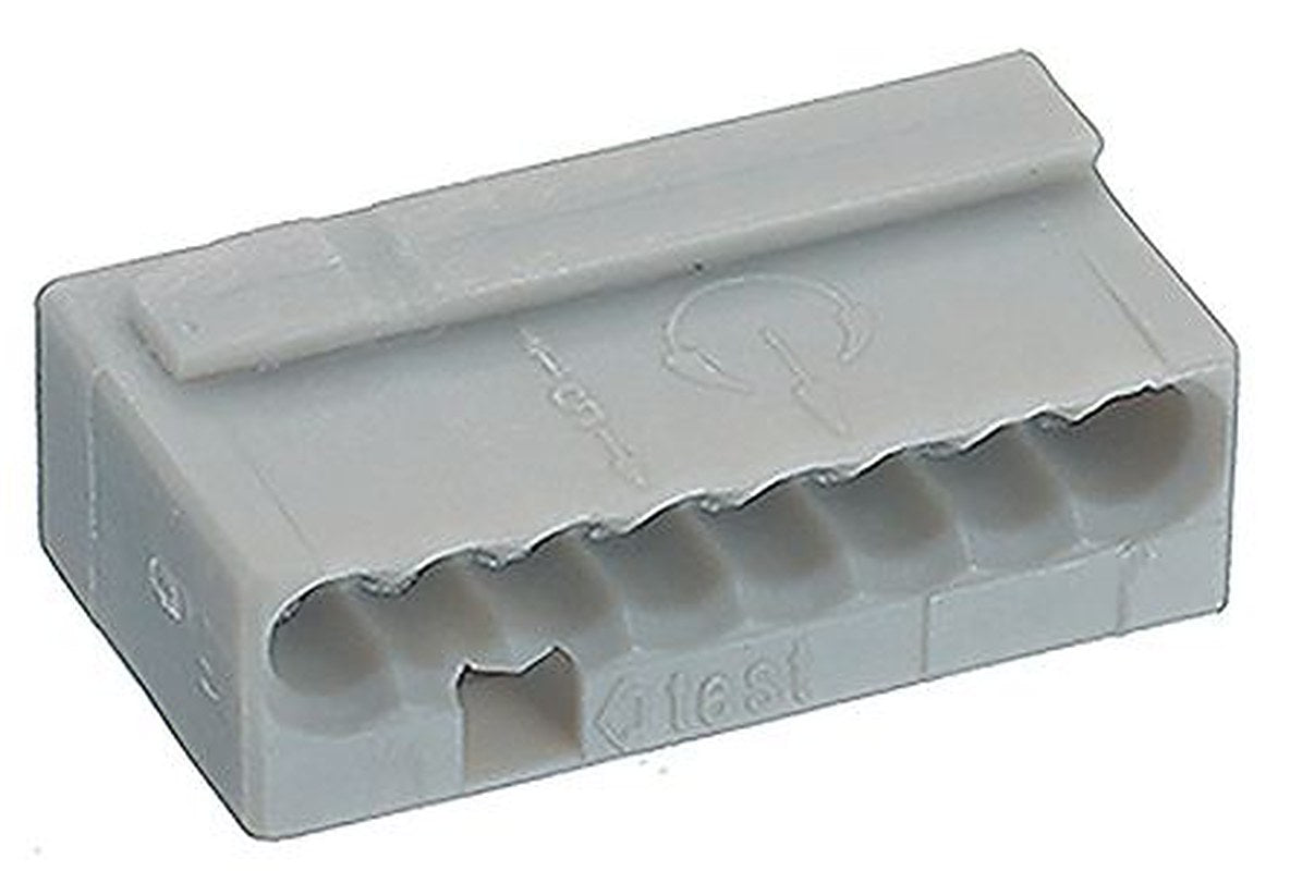WAGO 243 MICRO PUSH WIRE Series Junction Box Connector, 8-Way, 20AWG, 22 AWG Wire, 6A Push-in