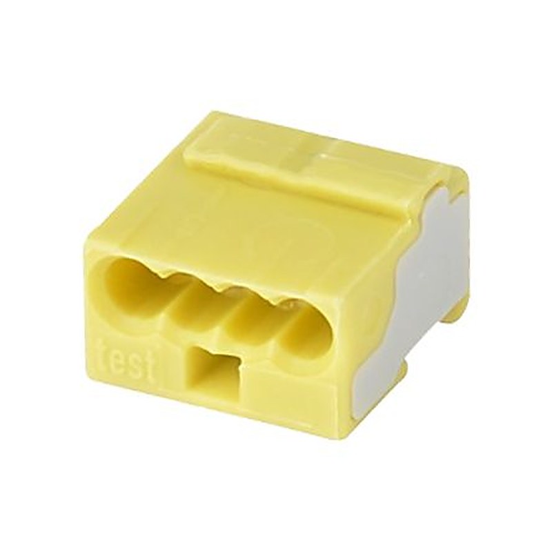 WAGO 243 MICRO PUSH WIRE Series Junction Box Connector, 4-Way, 20AWG, 22 AWG Wire, 6A Push-in
