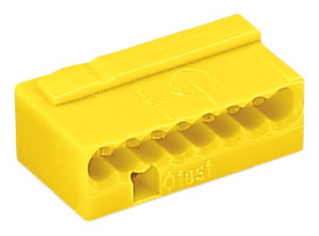 WAGO 243 MICRO PUSH WIRE Series Junction Box Connector, 8-Way, 20AWG, 22 AWG Wire, 6A Push-in