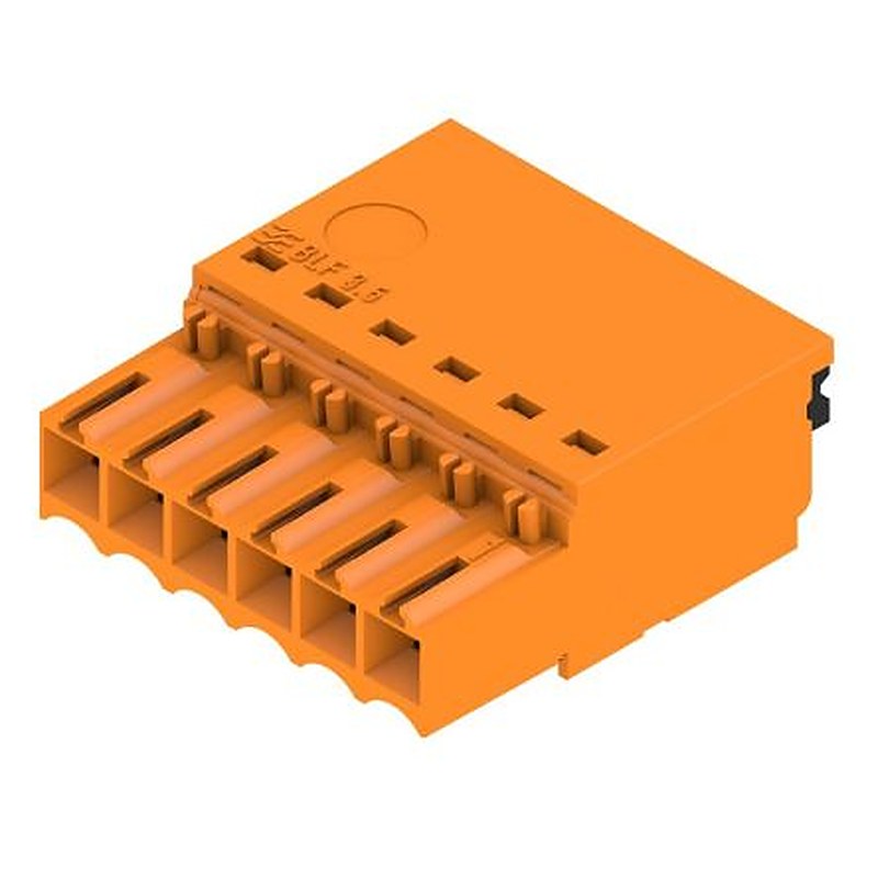 Weidmüller 2459090000 Series Straight PCB Socket, 6-Contact, 1 Row, 3.5 mm Pitch Push-in