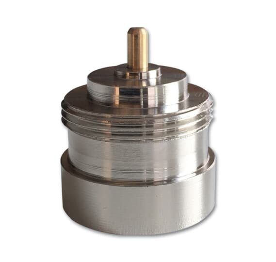 The ABB makes AC-HA-3 valve adapter Orkli for ABB-free@home® or Metal adapter for installation radiator thermostat (HA-S-X-WL). It is suitable for valve bodies like Orkli M28 x 1,0