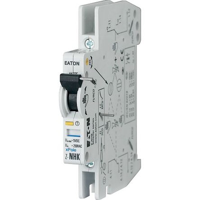 Eaton Auxiliary Contact, 2 Contact, 2 CO, NMZ, Top Hat Rail, 4 A, 5V, 248434 Z-NHK