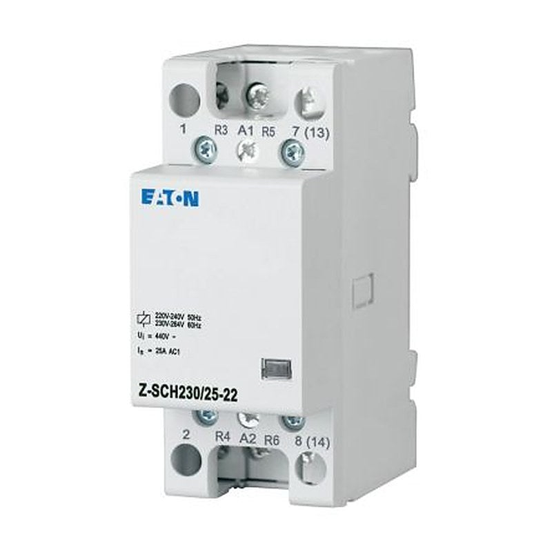 Eaton Z-SCH Installation Contactor, 230V ac Coil, 3-Pole, 25 A, 2 NO/2 NC, 440V