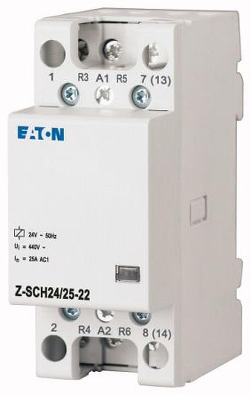 Eaton DILM Installation Contactor, 24V dc Coil, 3-Pole, 25 A, 2 NO/2 NC