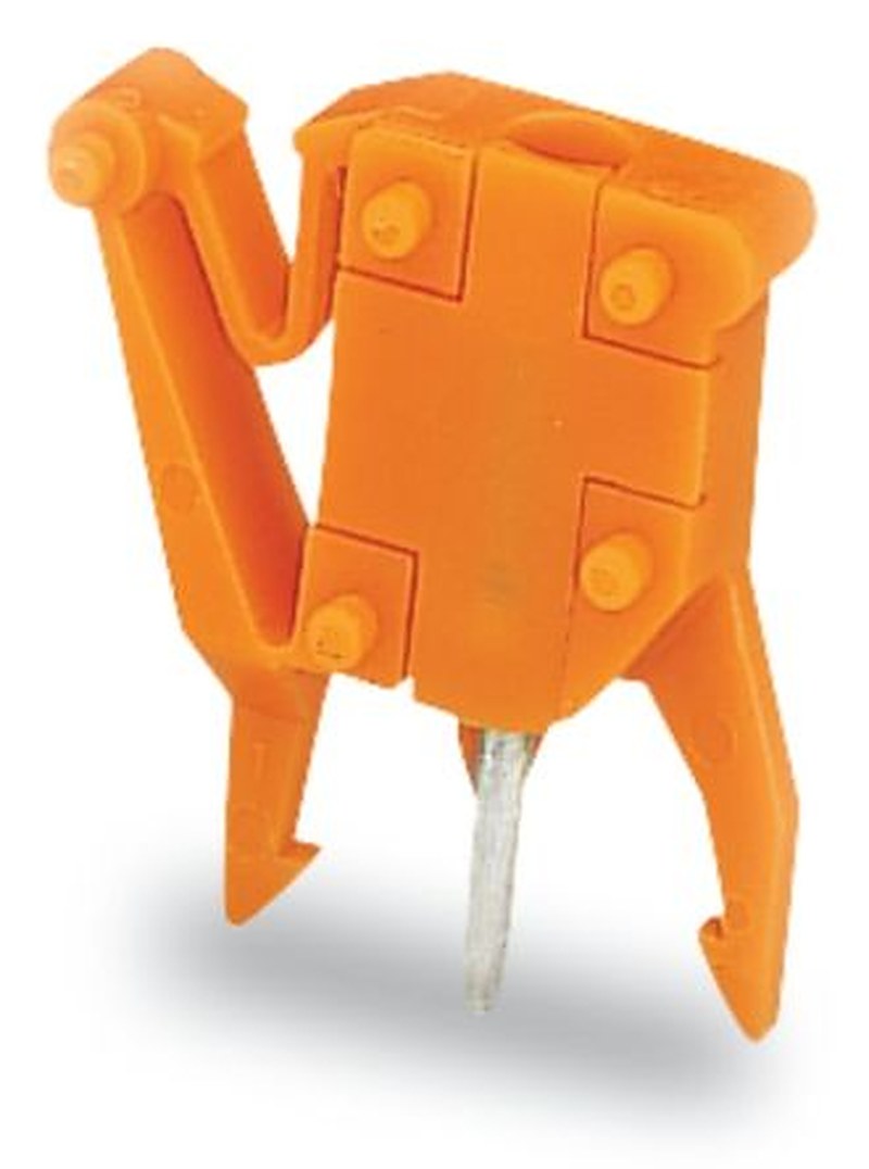WAGO, 249 Polyamide 66 Test Plug Adapter for use with 255, 257 Series PCB Terminal Blocks, 256