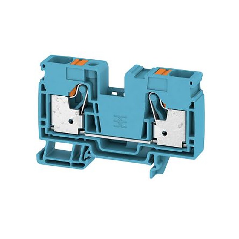Weidmüller 2494100000 A2C Series Feed Through Terminal Block Blue, 16mm², 1-Level, Push-in, IECEx/ATEX