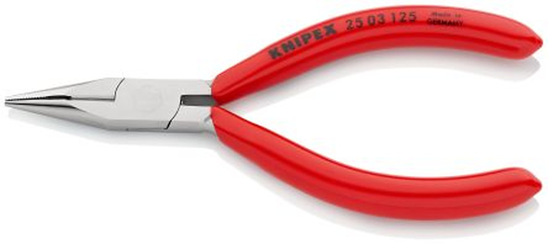Knipex 1-Piece Nose Plier Straight, 125 mm Overall, 27mm Jaw