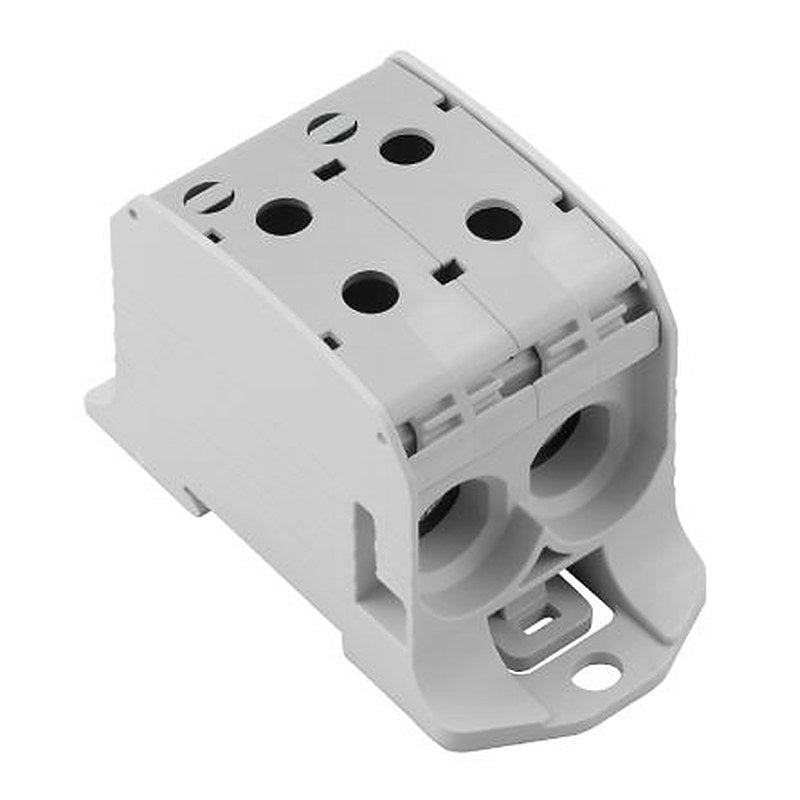 Weidmüller 2502700000 WPD Series Feed Through Terminal Block Light Grey, 10mm², 95 mm², 1-Level, Screw, IECEx/ATEX