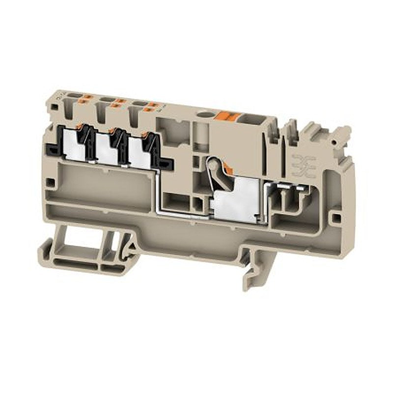 Weidmüller 2503870000 AAP Series Distribution Unit Dark Beige, 6mm², 1-Level, Push-in, ATEX, IECEx