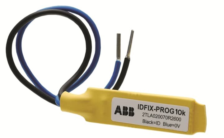 The ABB has IDFIX-PROG 10k pluto identifier for projects with only one pluto the memory can store the PLC program. It can also be used to give pluto AS-i a specific address. Diagnostic coverage high Product net weight 0.01 kg