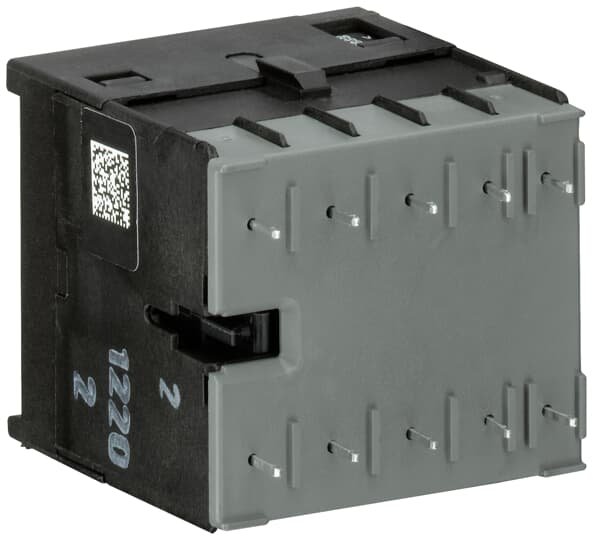 The ABB B6-30-01-P mini contactor is a compact 3 pole contactor with 1 auxiliary contact and soldering pins. Its ideally suited for applications where reliability is a must and space is at a premium. Mini contactors are used in residential buildings, commercial buildings and industrial applications for the control of single or three-phase loads up to 4 kW (AC-3) and 20 A / 690 V (AC-1) or switching of control signals. Degree of protection IP20 Ambient air temperature for operation is -25 to +55 °C Integrate