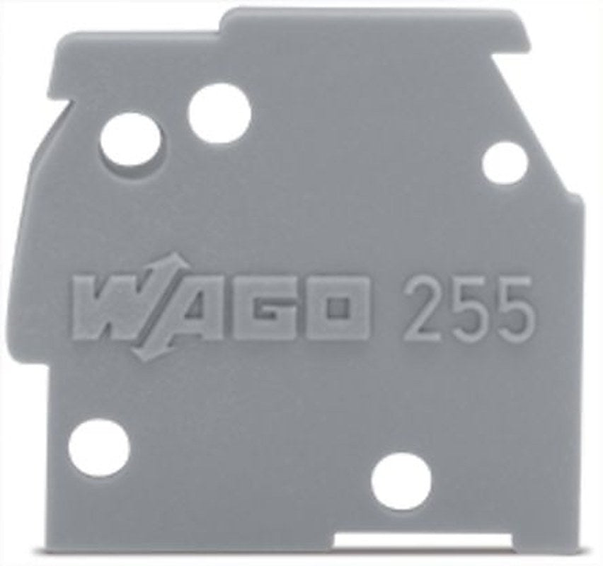 WAGO 255 Series End Plate for Use with Rail Mount Terminal Blocks