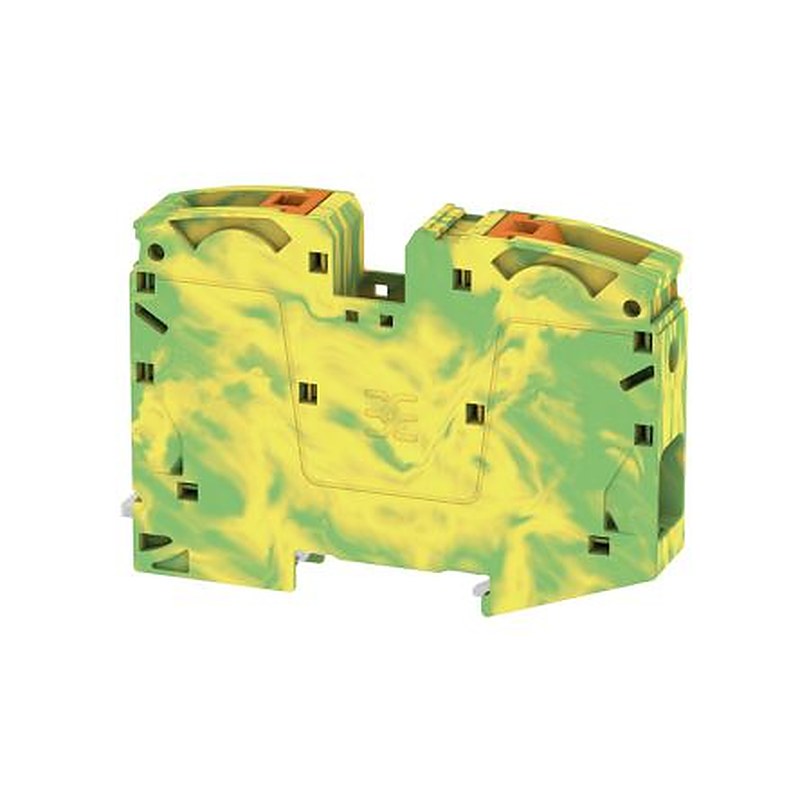Weidmüller 2551520000 A2C Series PE Terminal Green, Yellow, 35mm², 1-Level, Push-in, ATEX, IECEx