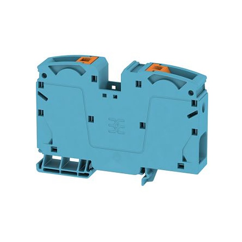 Weidmüller 2552090000 A2C Series Feed Through Terminal Block Blue, 35mm², 1-Level, Push-in, IECEx/ATEX