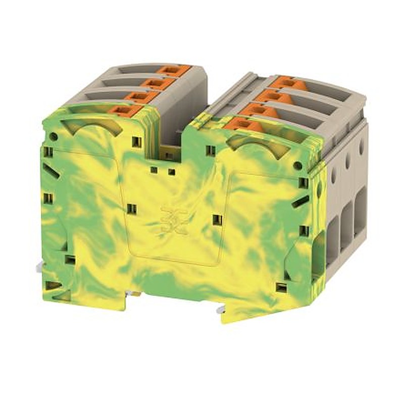 Weidmüller 2552120000 A2C Series Feed Through Terminal Block Dark Beige, 35mm², 1-Level, Push-in, IECEx/ATEX